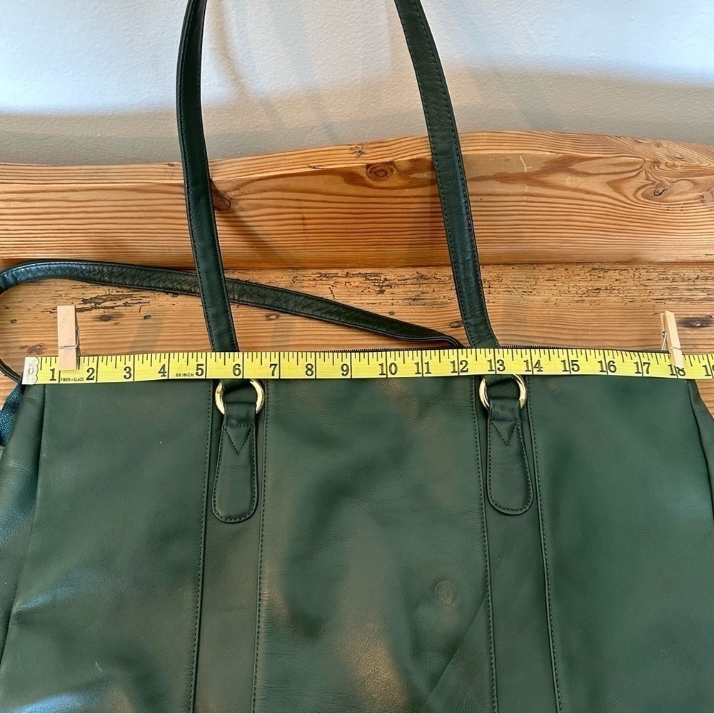 Echelon Leathers green unisex tote - Picture 6 of 15